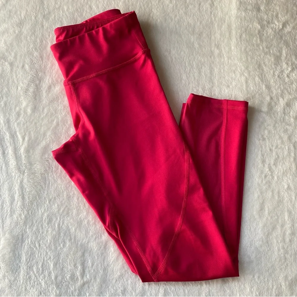 Old Navy Powerpress Leggings‎ Mid Rise Crop Mesh Size 10/12 Pink